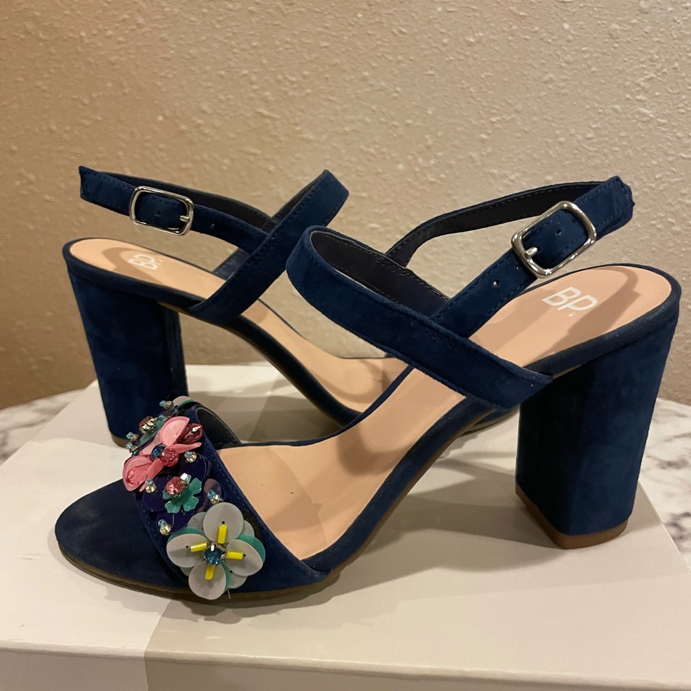 BP Blue Flowered Heels